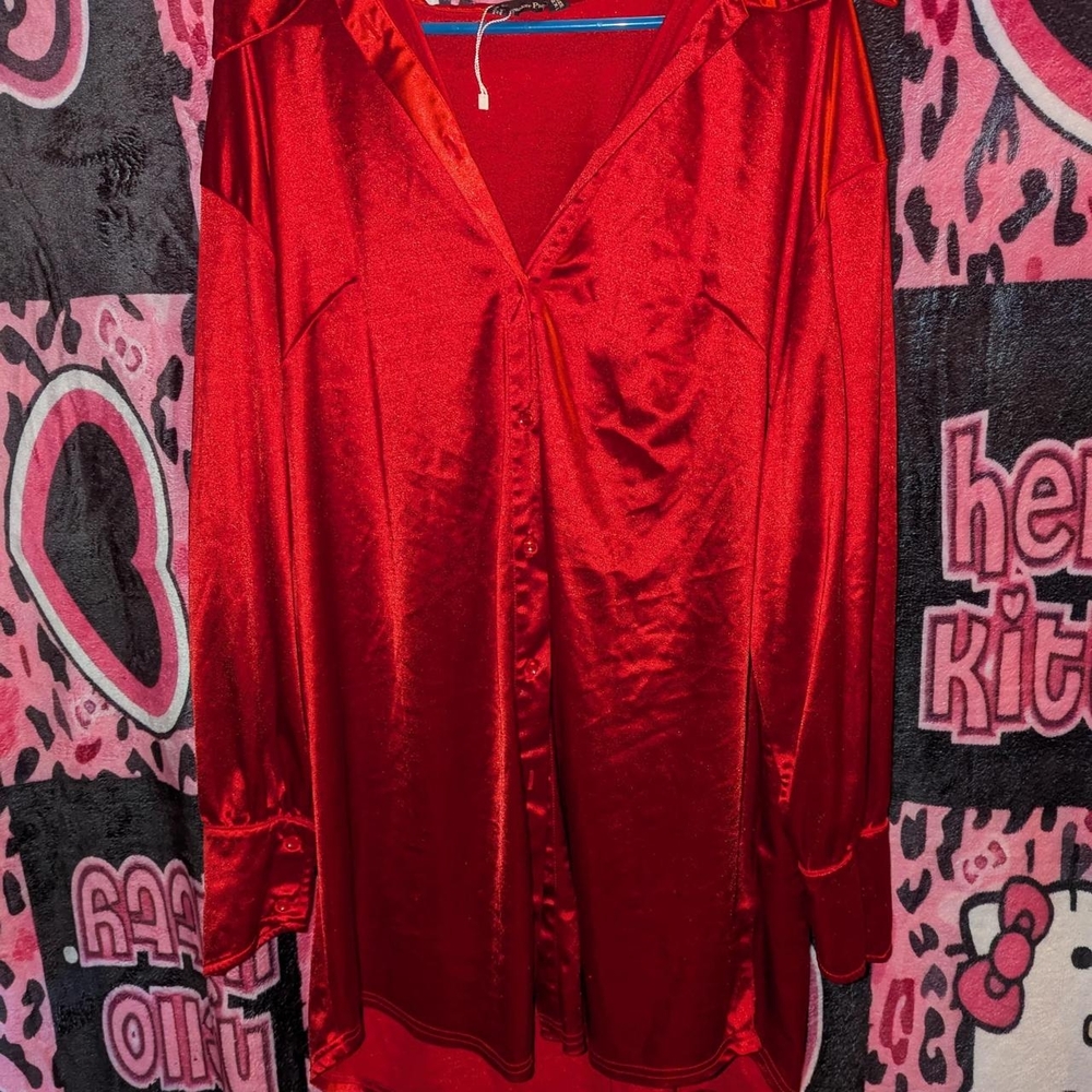 Elegant Red Women's Blouse